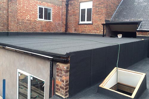 Felt roofing installation